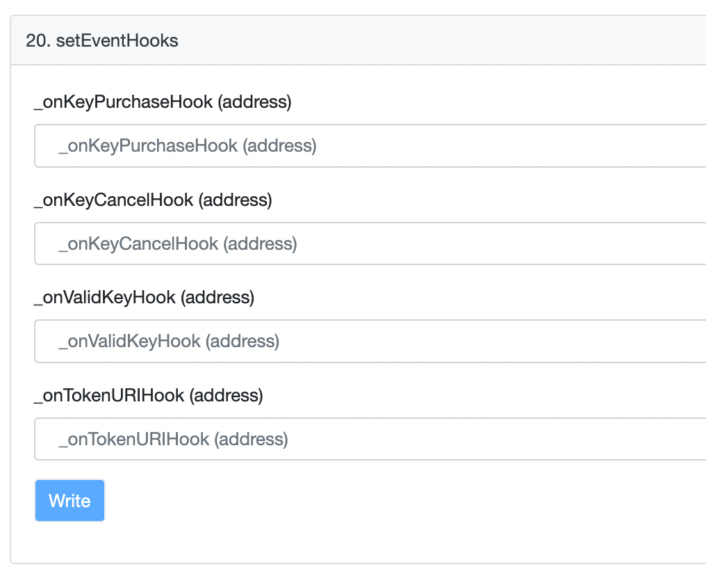 Set Events Hook Etherscan Dashboard